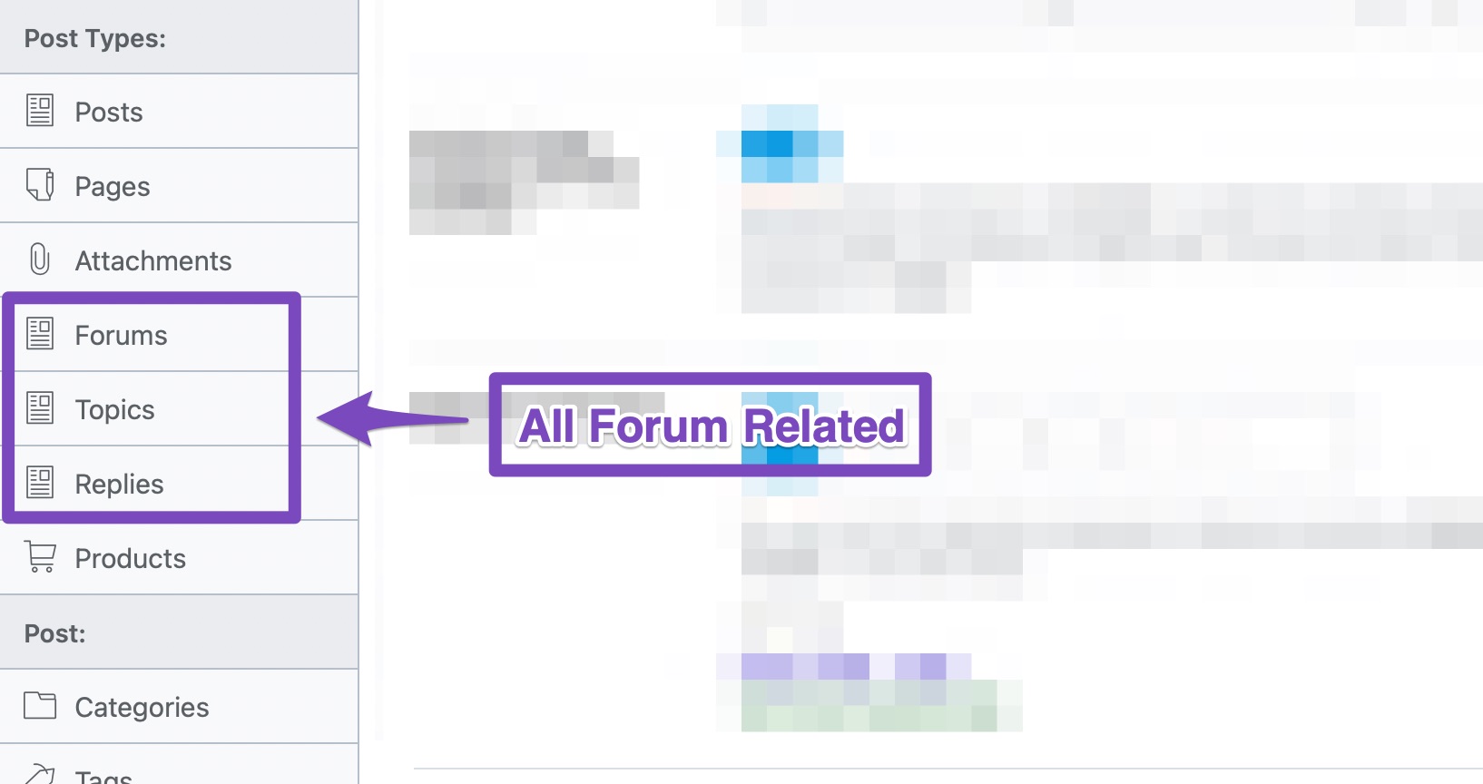 all forum related settings in title and meta settings
