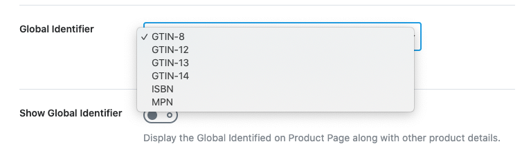 Global Identifier tag in Rank Math WooCommerce settings