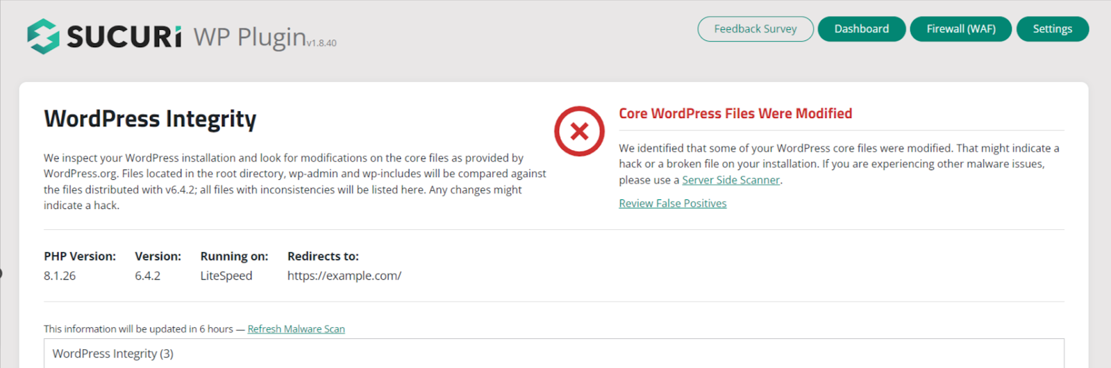 install Sucuri plugin to secure a WordPress site