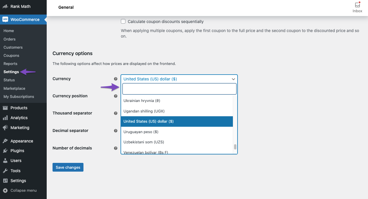 Choose product currency in WooCommerce